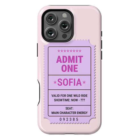 Personalized Admit One Ticket Chaos Pass iPhone Case