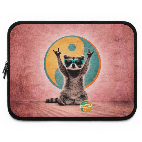 Personalized Groovy Raccoon Laptop Sleeve