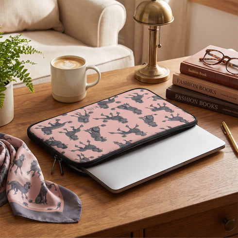 Personalized French Poodles Laptop Sleeve