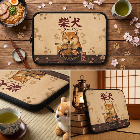 Personalized Shiba Inu Ramen Laptop Sleeve