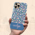 Custom Name Tiny Blue Floral iPhone Case
