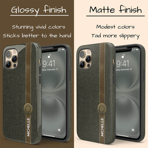 Personalized Cotton Fabric Denim iPhone Case