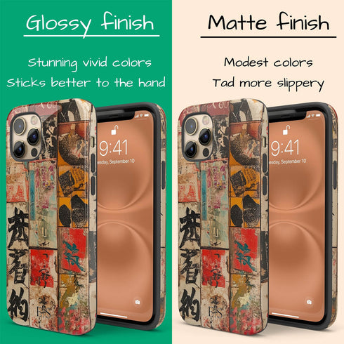 Custom Initials Japanese Calligraphy iPhone Case