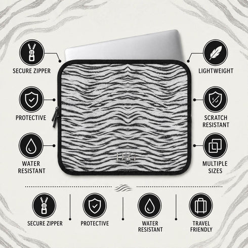 Personalized Velvet Tiger Laptop Sleeve