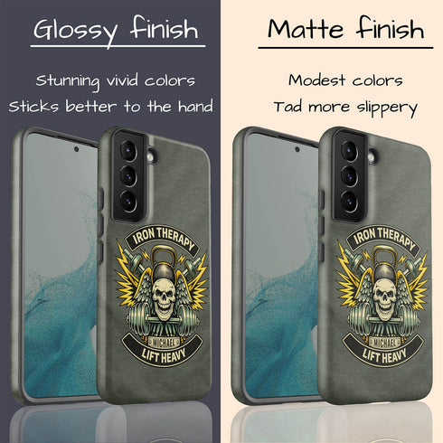 Personalized Gym Rat Iron Therapy Galaxy Case