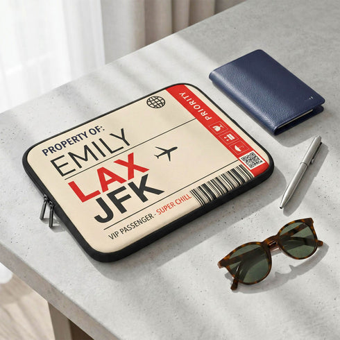 Personalized Luggage Tag Laptop Sleeve