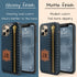Personalized Denim Zipper Leather Patch iPhone Case