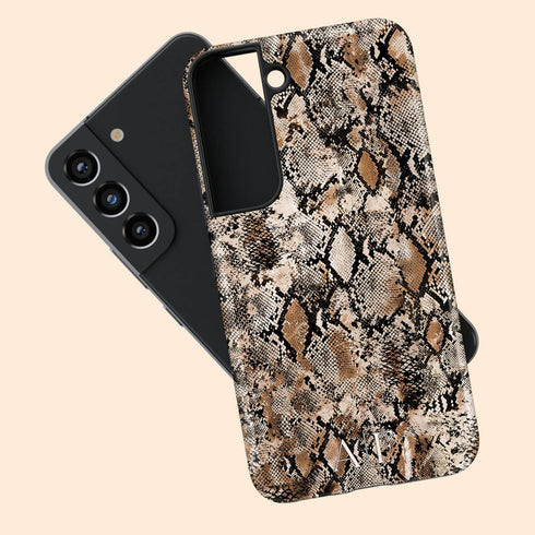 Custom Monogram Initials Snakeskin Galaxy Case