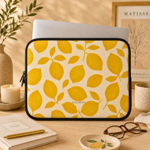 Personalized Amalfi Lemons Laptop Sleeve