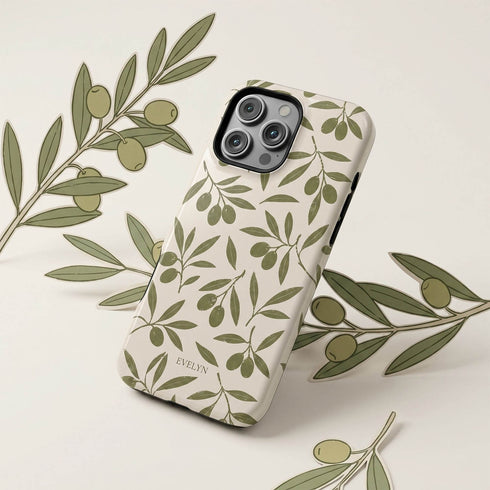 Personalized Olive Branch iPhone Case