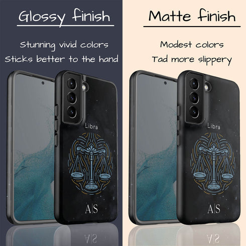 Personalized Black Zodiac Horoscope Sign Galaxy Case