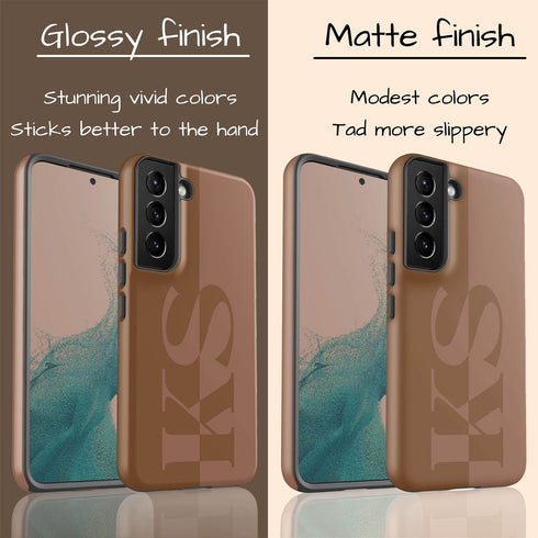 Personalized Minimalist Two-Tone Terra Galaxy Case