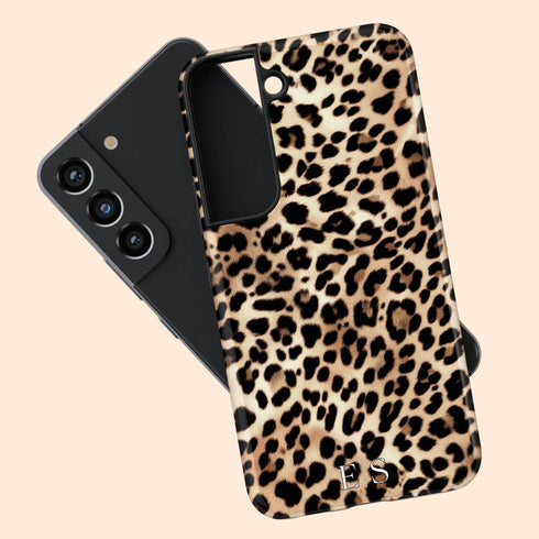 Custom Initials Lush Leopard Galaxy Case