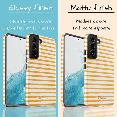 Personalized Coastal Stripes Galaxy Case