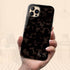 Custom Initials Dark Tortoiseshell iPhone Case - Edge