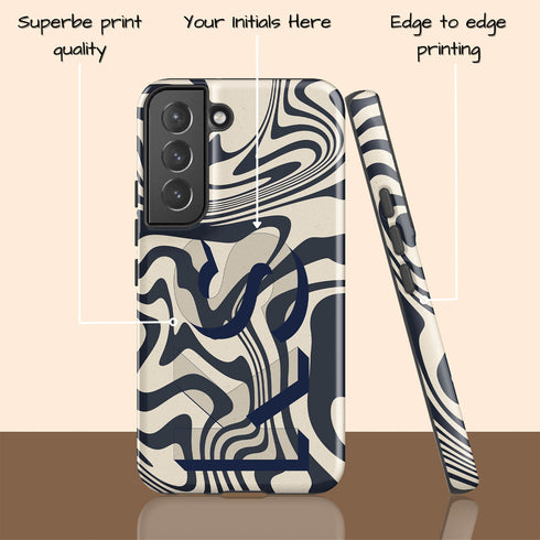 Custom Twister 3D Initials Galaxy Case