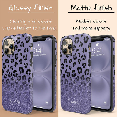 Personalized Leopard Glow iPhone Case