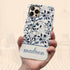 Custom Name Blue Bird & Flower iPhone Case