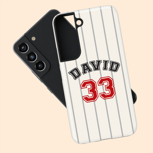 Custom Baseball Player & Number Galaxy Case