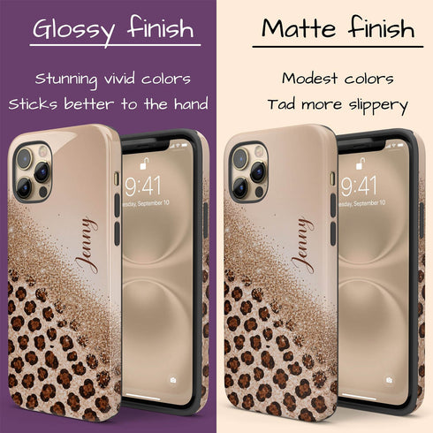 Personalized Leopard Glam iPhone Case