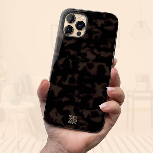 Custom QR Dark Tortoiseshell iPhone Case