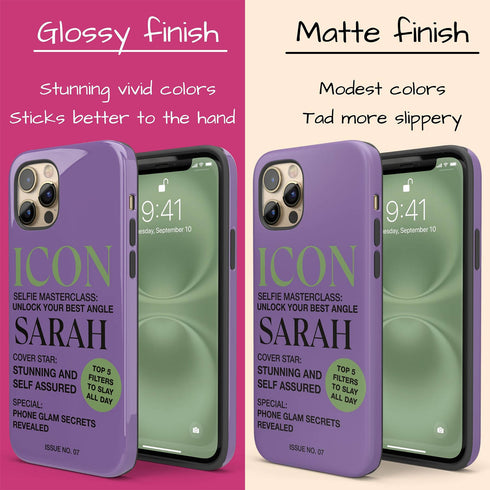 Personalized Iconic Pop Glam Magazine Cover iPhone Case