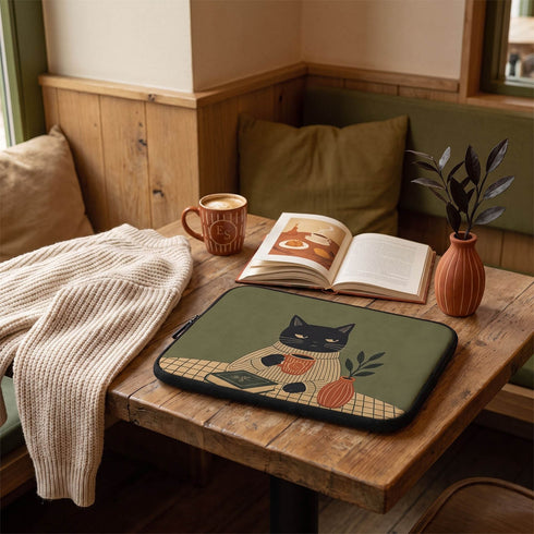 Personalized Judgy Cat Laptop Sleeve