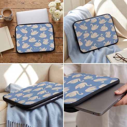 Personalized Swan Lake Laptop Sleeve