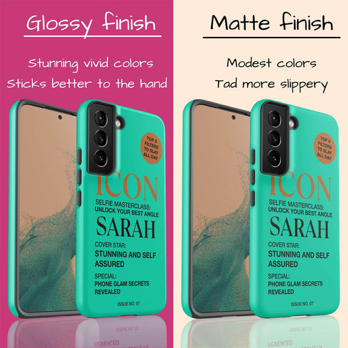 Personalized Iconic Pop Glam Magazine Cover Galaxy Case