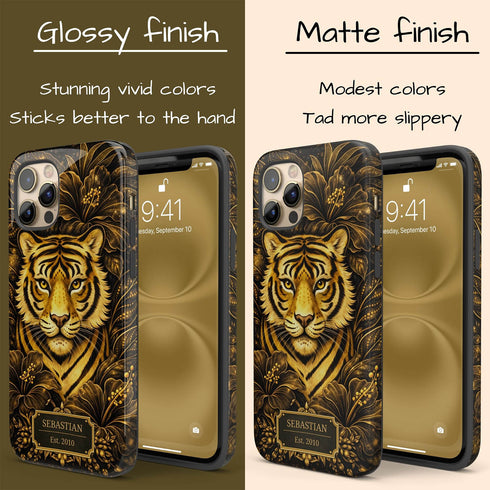 Personalized Royal Tiger Garden iPhone Case