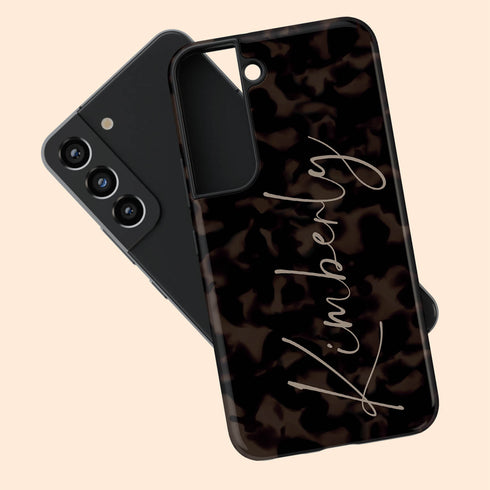 Tortoiseshell Custom Signature Name Galaxy Case