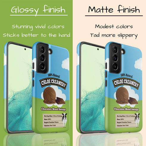 Personalized Emotional Support Ice Cream Pint Galaxy Case