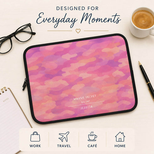 Personalized Bloom Camo Laptop Sleeve