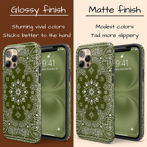 Personalized Iconic Paisley Bandana iPhone Case