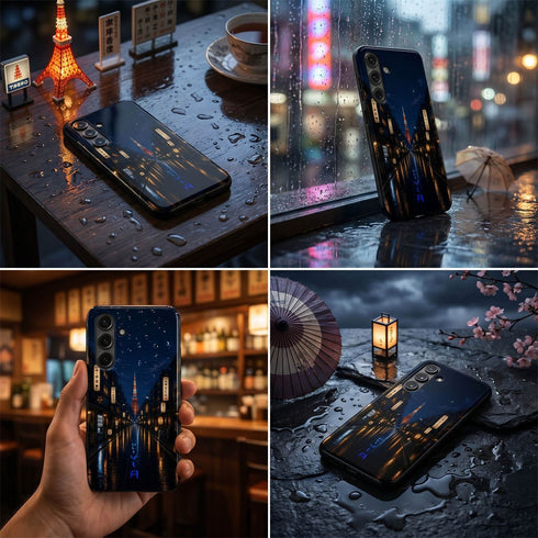 Personalized Tokyo Rainlight Galaxy Case