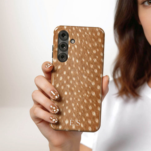 Personalized Luxe Spotted Deer Fur Galaxy Case