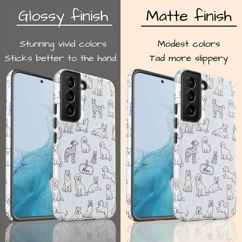 Personalized Dog Doodle Tag Galaxy Case