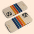 Custom Initials Retro Stripes iPhone Case