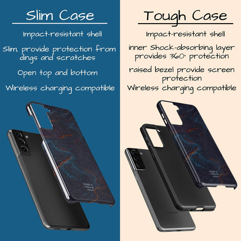 Personalized Midnight Topography Galaxy Case