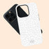 White Leopard Custom Curly Monogram iPhone Case