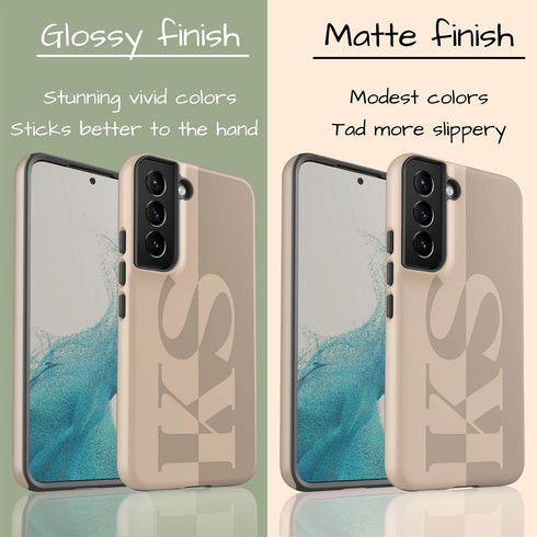 Personalized Minimalist Two-Tone Solid Galaxy Case