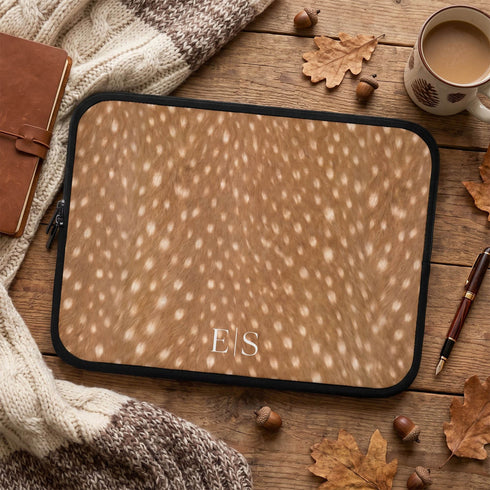 Personalized Spotted Deer Fur Laptop Sleeve