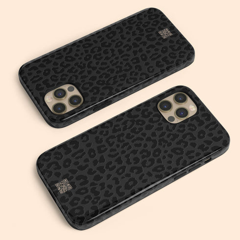 Custom QR Code Dark Leopard iPhone Case