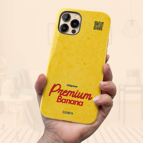 Personalized Premium Banana QR iPhone Case