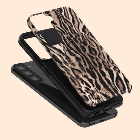 Custom Monogram Initials Chic Tiger Galaxy Case