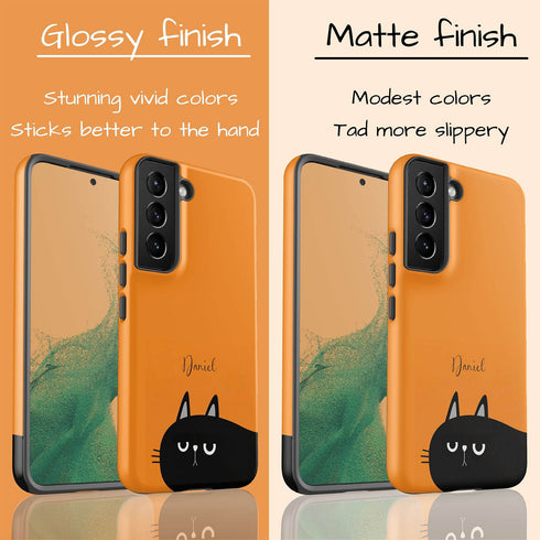 Personalized Cute Cat Mood Galaxy Case
