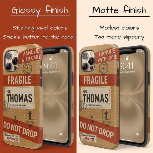 Personalized Fragile Handle With Care iPhone Case