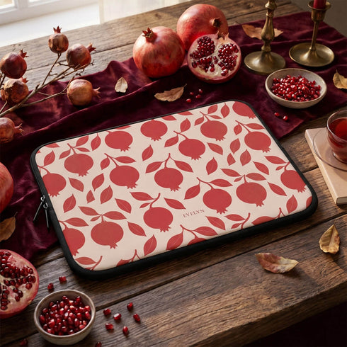 Personalized Pomegranate Bloom Laptop Sleeve