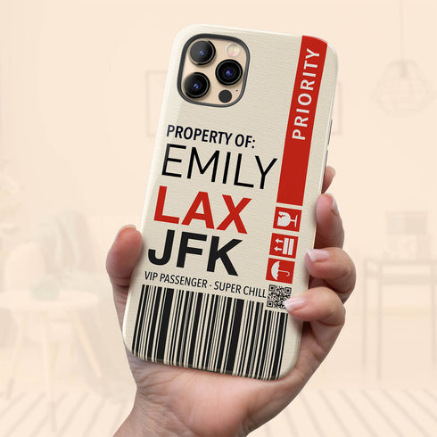 Personalized Travel Luggage Tag iPhone Case