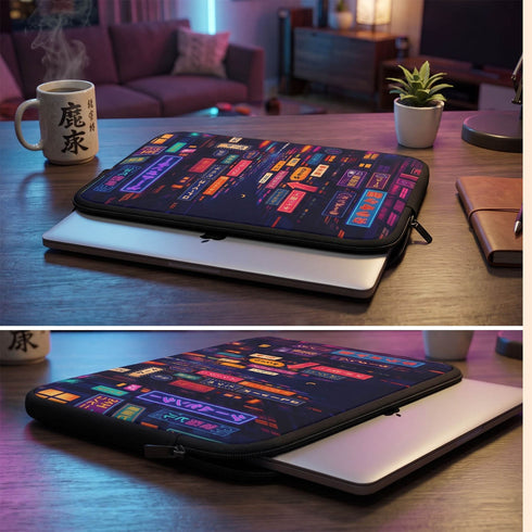 Personalized Midnight Tokyo Laptop Sleeve